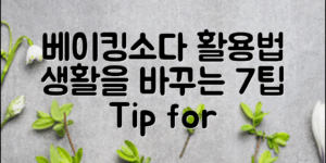 베이킹소다 활용법으로 생활의 달라지는 7가지 팁