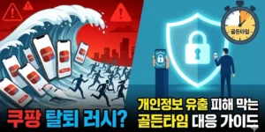 쿠팡 탈퇴 러시? 개인정보 유출 피해 막는 골든타임 대응 가이드