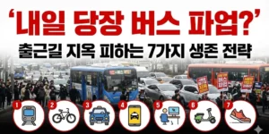 내일 당장 버스 파업? 출근길 지옥 피하는 7가지 생존 전략