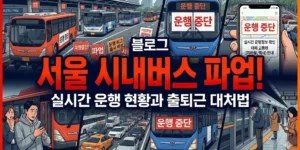 서울 시내버스 파업! 실시간 운행 현황과 출퇴근 대처법