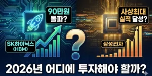 SK하이닉스 90만원 vs 삼성전자 사상최대 실적, 2026년 어디에 투자해야 할까?