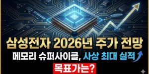 삼성전자 2026년 주가 전망: 메모리 슈퍼사이클이 가져올 사상 최대 실적, 목표가는?