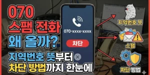 070 스팸 전화 왜 올까? 지역번호 뜻부터 차단 방법까지 한눈에