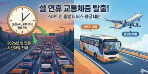 설 연휴 교통체증 없이 이동하는 법 – 2026년 시간대별 출발 전략과 버스·항공 대안