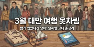 3월 대만 여행 옷차림, 얇게 입었다간 낭패! 날씨별 코디 총정리