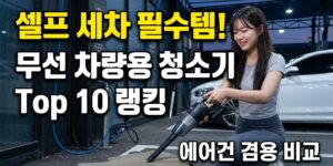 셀프세차 필수템! 차량용 무선 청소기 순위 BEST 10 에어건 겸용 비교